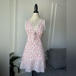 Thirty Thirty Floral Sleeveless Dress with Lace Trim